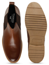 Load image into Gallery viewer, Men's Tan Solid Leather Chelsea boots