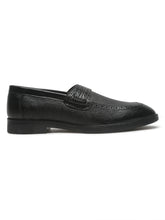 Load image into Gallery viewer, Mens's Black Texture Leather Loafers
