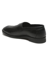 Load image into Gallery viewer, Mens's Black Texture Leather Loafers