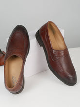 Load image into Gallery viewer, Mens's Brown Texture Leather Loafers