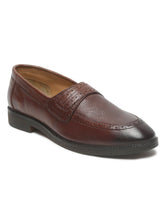 Load image into Gallery viewer, Mens's Brown Texture Leather Loafers
