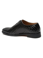 Load image into Gallery viewer, Men Black Leather Basket Wave Oxford
