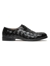 Load image into Gallery viewer, Men Black Leather Wave Oxford