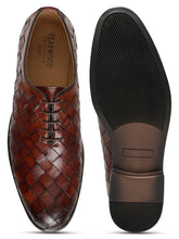 Load image into Gallery viewer, Men Brown Leather Wave Oxford
