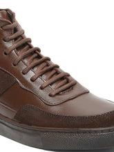 Load image into Gallery viewer, Men’s Leather Stylish High-Top Sneakers