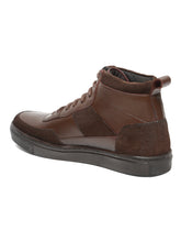 Load image into Gallery viewer, Men’s Leather Stylish High-Top Sneakers