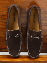Load image into Gallery viewer, Men Brown Solid Suede Casual Loafers