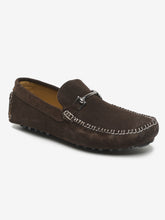 Load image into Gallery viewer, Men Brown Solid Suede Casual Loafers