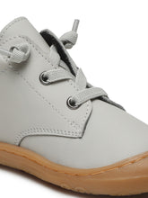 Load image into Gallery viewer, Kid's Grey Leather Comfort Insole Sneakers