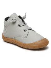 Load image into Gallery viewer, Kid's Grey Leather Comfort Insole Sneakers