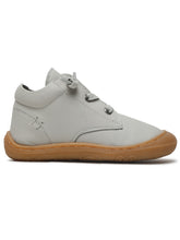 Load image into Gallery viewer, Kid's Grey Leather Comfort Insole Sneakers