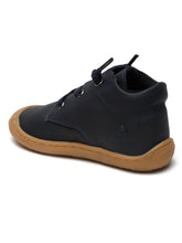 Load image into Gallery viewer, Kid's Navy Leather Comfort Insole Sneakers