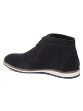 Load image into Gallery viewer, Men Suede Navy Mid Top Lace-Up Boots