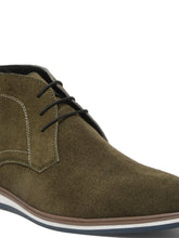 Load image into Gallery viewer, Men Suede Olive Mid Top Lace-Up Boots