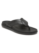 Load image into Gallery viewer, Men Black Leather Slip On Sandals
