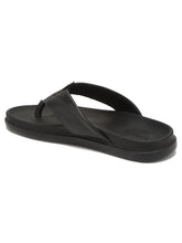 Load image into Gallery viewer, Men Black Leather Slip On Sandals
