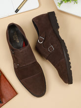 Load image into Gallery viewer, Men's Brown suede Leather Moccasins shoes