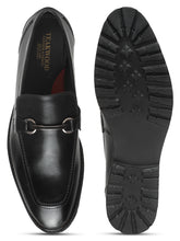 Load image into Gallery viewer, Men's Black Solid Leather Moccasins shoes