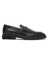 Load image into Gallery viewer, Men's Black Solid Leather Moccasins shoes