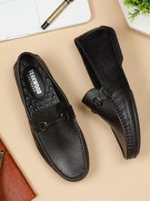 Load image into Gallery viewer, Men's Black Leather Flexi 360 Loafers