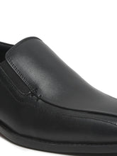 Load image into Gallery viewer, Men Black Solid Leather Formal Slip-On Loafers - Clearance sale