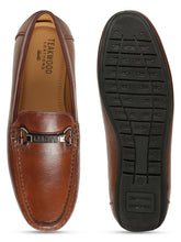 Load image into Gallery viewer, Men Brown Solid Leather Formal Loafers