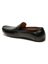 Load image into Gallery viewer, Men Black Solid Genuine Leather Formal Loafers
