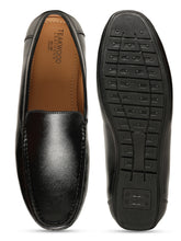Load image into Gallery viewer, Men Black Solid Genuine Leather Formal Loafers