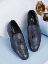 Load image into Gallery viewer, Teakwood Leather Men's Blue Casual Loafers