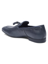 Load image into Gallery viewer, Teakwood Leather Men's Blue Casual Loafers
