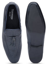 Load image into Gallery viewer, Teakwood Leather Men's Blue Casual Loafers