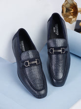 Load image into Gallery viewer, Teakwood Leather Men's Blue Casual Loafers