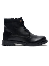 Load image into Gallery viewer, Men Black Solid Leather Mid-Top Boots