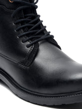 Load image into Gallery viewer, Men Black Solid Leather Mid-Top Boots