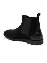 Load image into Gallery viewer, Men's Black Suede Leather Mid-Top Chelsea Boots