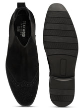Load image into Gallery viewer, Men's Black classy Suede Leather Mid-Top Chelsea Boots