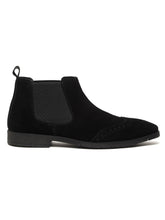 Load image into Gallery viewer, Men's Black classy Suede Leather Mid-Top Chelsea Boots
