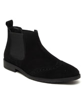Load image into Gallery viewer, Men's Black classy Suede Leather Mid-Top Chelsea Boots