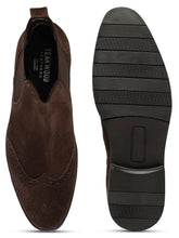 Load image into Gallery viewer, Men's Brown classy Suede Leather Mid-Top Chelsea Boots