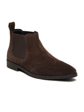 Load image into Gallery viewer, Men's Brown classy Suede Leather Mid-Top Chelsea Boots