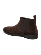 Load image into Gallery viewer, Men's Brown classy Suede Leather Mid-Top Chelsea Boots