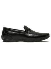 Load image into Gallery viewer, Men Black Leather Solid Loafers