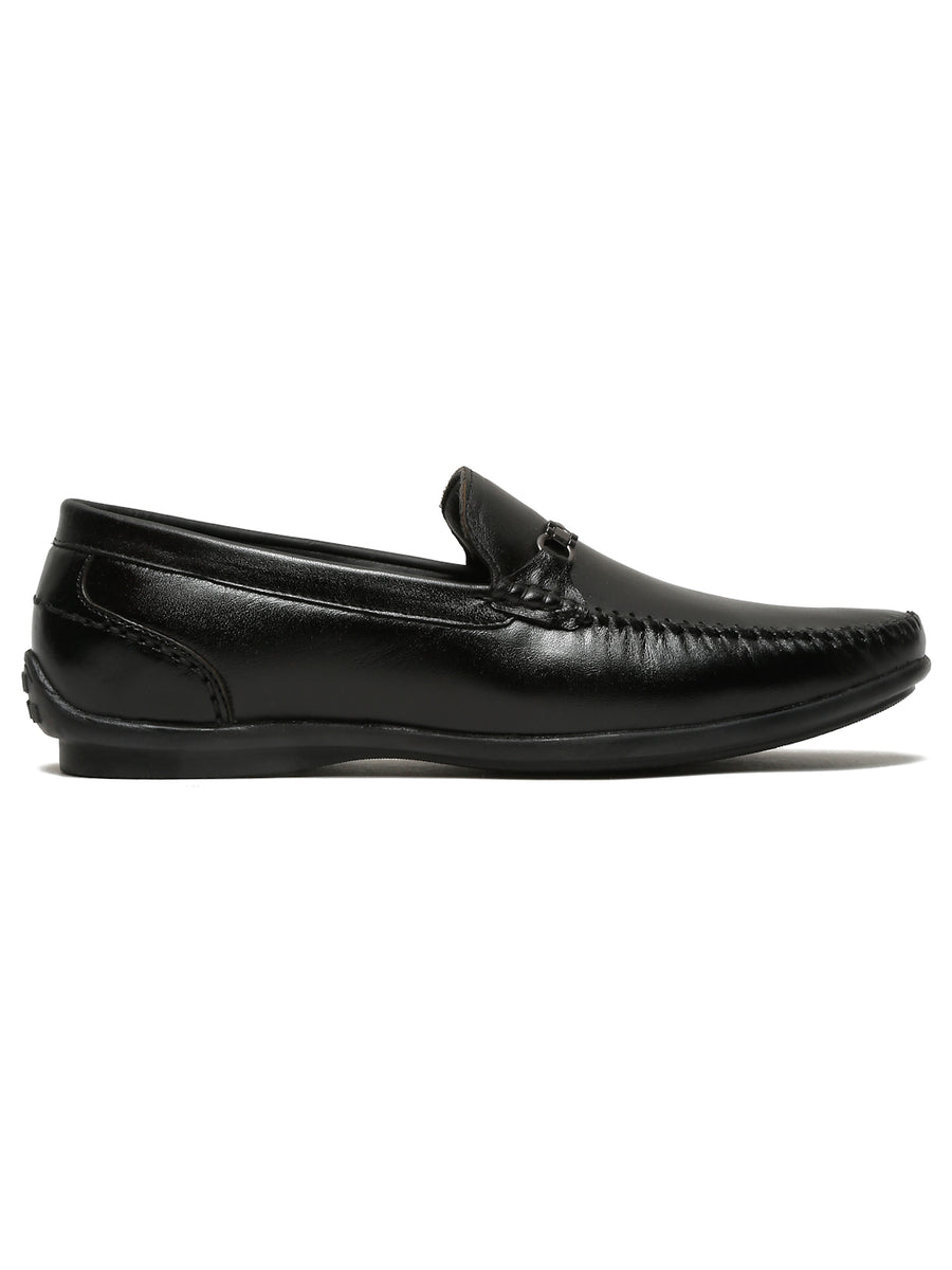 The Crada Black Men's Leather Loafers