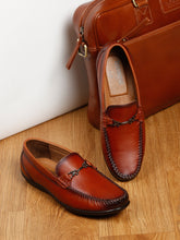Load image into Gallery viewer, Men Classic Tan Leather Loafers shoes