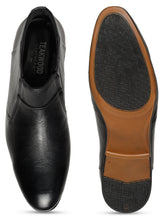 Load image into Gallery viewer, Men's Black Solid Leather Slip-on Boots