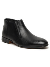 Load image into Gallery viewer, Men's Black Solid Leather Slip-on Boots