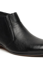 Load image into Gallery viewer, Men's Black Solid Leather Slip-on Boots