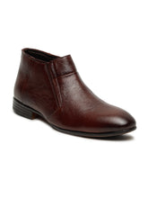 Load image into Gallery viewer, Men's Brown Solid Leather Slip-on Boots