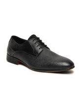 Load image into Gallery viewer, Men's Black Texture Leather Formal Shoes