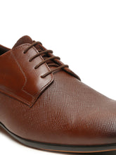 Load image into Gallery viewer, Men's Tan Texture Leather Lace-Up Shoes